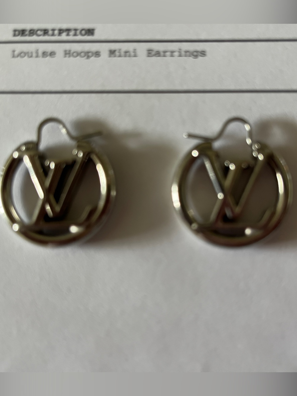 100% Authentic Louis Vuitton Mini Louise Hoop Earrings
